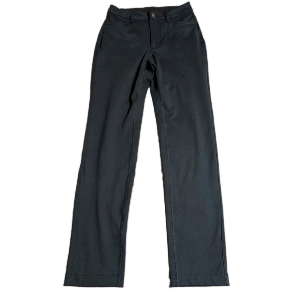 Duluth Trading Ponte Pro Slim Leg Pants Womens 4 Regular Blue Stretch Pull On